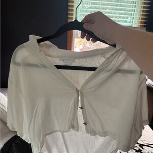 Chic White Button-Front Blouse